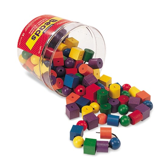 Learning Resources&#xAE; Wooden Beads in a Bucket